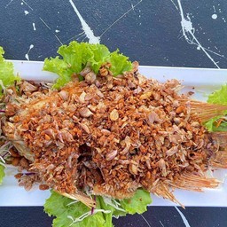 ปลาทับทิมทอดกระเทียม