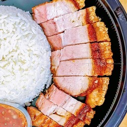 ข้าวหน้าหมูกรอบ