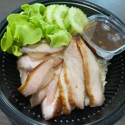 ข้าวคอหมูย่างจิ้มแจ่ว