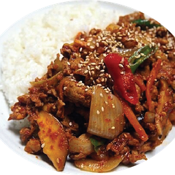 ข้าวหมูผัดเผ็ด