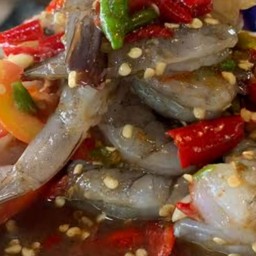 ตำเหลากุ้งดิบ