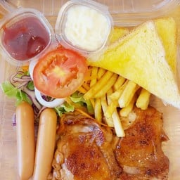 สเต็กดับเบิลไก่ BBQ