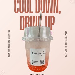 พีช โซดา (แก้วขนาด 16 Oz.)