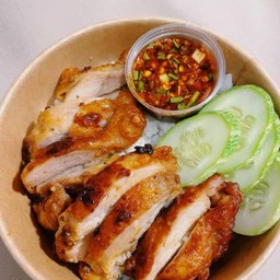 ข้าวไก่อบ ซอลจิ้มแจ่ว