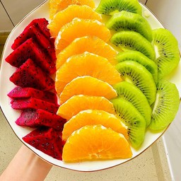 แก้วมังกรแดง+ส้มแมนดารินไต้หวัน+กี่วี่