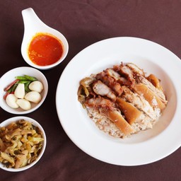 ข้าวขาหมู+หมูทอด