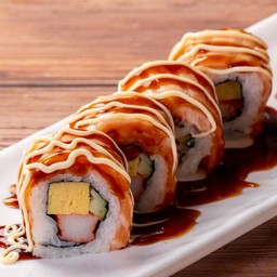 Aburi Salmon Roll Teriyaki Half (4 Pcs.)