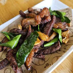 เนื้อติดมันทอด