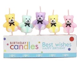 เทียนหมีสีสดใส(คละสี ราคาต่อชิ้น)