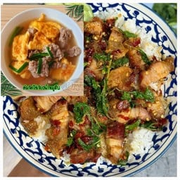 [เซตสุดฮิต] ข้าวกะเพราหมูกรอบจุใจ + ต้มจืดไข่เจียวน้ำหมูสับ