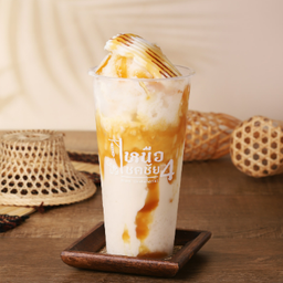 มะพร้าวนมสดคาราเมลกะทิปั่น - Coconut Milk With Caramel Smoothie