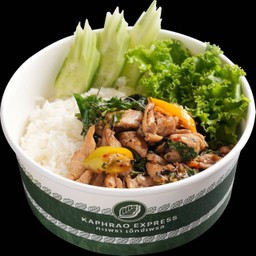 ข้าวกะเพราไก่ชิ้น