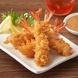 กุ้งเทมปุระทอด 4 ชิ้น (ทอดใหม่)