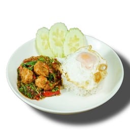 กระเพราราดข้าว