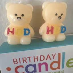 เทียนหมีครีม(ราคาต่อชิ้น)