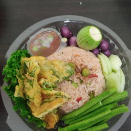 ข้าวคลุกน้ำพริกกะปิ ใข่ชะอม