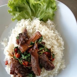 ข้าวกะเพราเนื้อเปื่อย