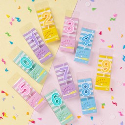 เทียนตัวเลขพาสเทล