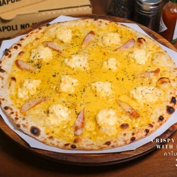 Crispy carbonara with egg saladคาโบนาร่าสลัดไข่