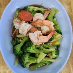 บล็อกโคลี่ผัดน้ำมันหอย