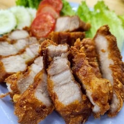 ข้าวหมูสามชั้นทอด