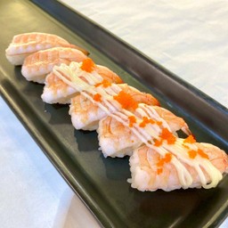 กุ้งราดมายองไข่ส้ม