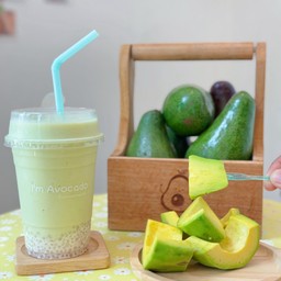 🥑🥥อะโวคาโดมะพร้าวนมสด (สาคูนมสด)