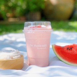 🥥🍉มะพร้าว แตงโม สมูทตี้ (ใส่นมสด)