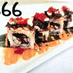 (666) หนังปลาแซลมอนโรล Salmon Skin Rolls