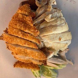 ข้าวมันไก่ต้ม+ทอด