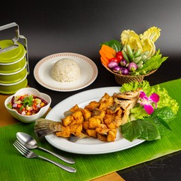 ปลากะพงลุยสวน