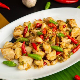 เนื้อปูผัดพริกขี้หนู