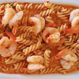 พาสต้าซอสครีมพริกเผากุ้ง