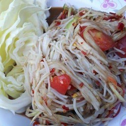 ตำซั่วปลาร้ากุ้งสด