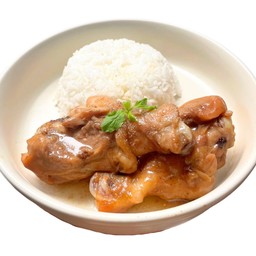 ไก่อบนมสด ( ราดข้าว )