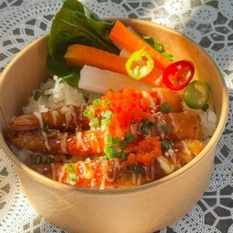 ข้าวหน้าไก่เทอริยากิ หมู่บ้านมลฑล7