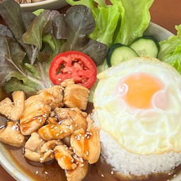 ข้าวไก่เทริยากิ+ไข่ดาว