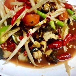 ตำหอยเชอรี่ ปลาร้า