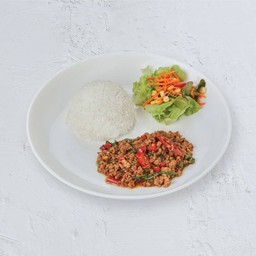 ข้าวราดกะเพราหมูสับ