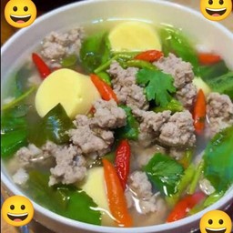 ต้มแซ่ปหมูสับก้อนเต้าหู้ไข่