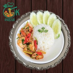 ข้าวผัดพริกไทยดำทะเล
