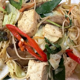 ผัดขี้เมา เต้าหู้สด เจ