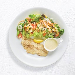 สลัดปลาพอลล็อคย่างเกลือ