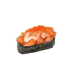ซูชิแซลมอนสับซอสไข่ปู