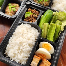 ชุดน้ำพริกกุ้งไข่เค็ม