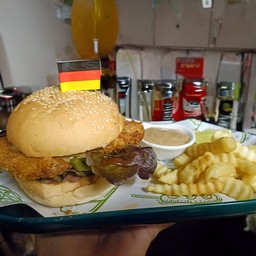 เบอร์เกอร์สต็กไก่กรอบ
