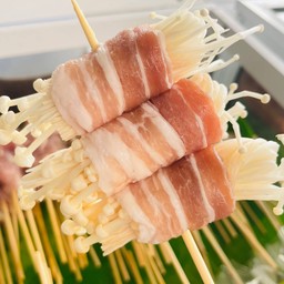 เห็ดเข็มทองพันเบคอน