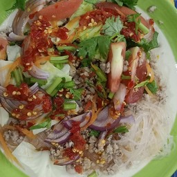 ยำเส้นแก้วหมูสับ