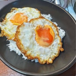 ข้าวไข่ดาวแฝด (ไข่2ฟอง)
