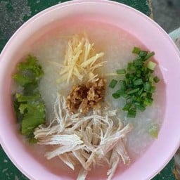 โจ๊ก ไก่ฉีก+กุ้ง +ไข่ลวก(น้ำซุปกระดูกหมู)